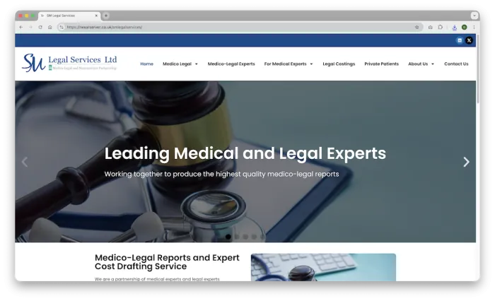SM Legal Services professional website