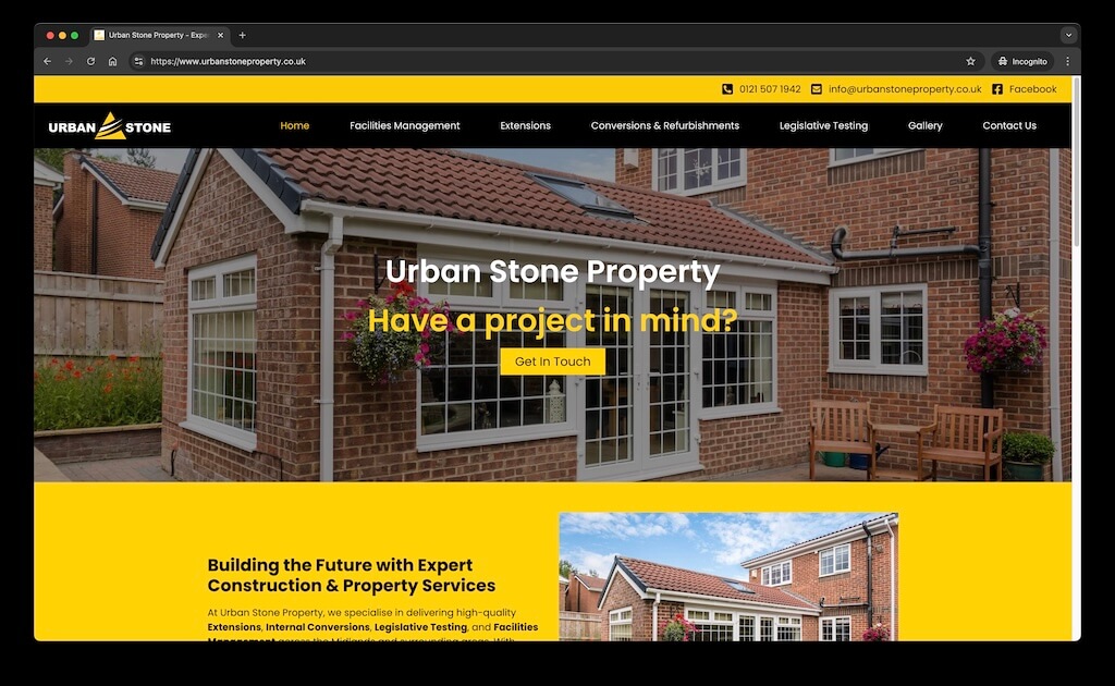 Urban Stone Property maintenance website