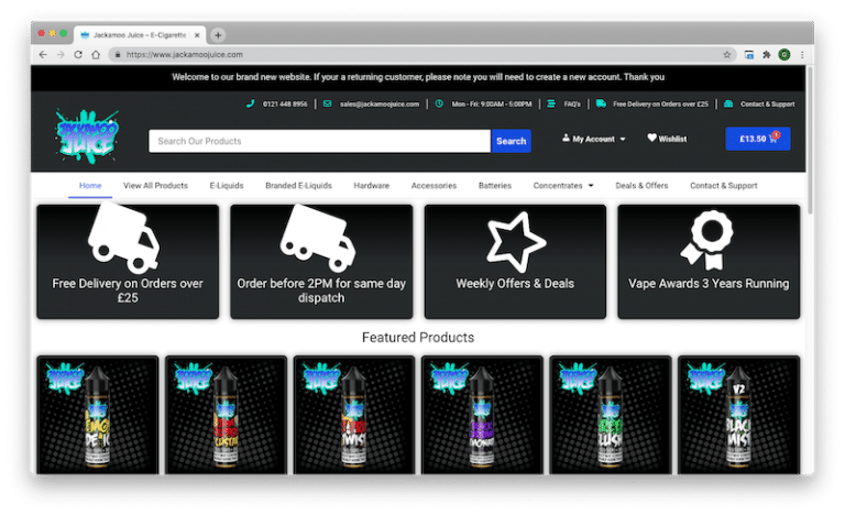 Jackomoo Juice Website