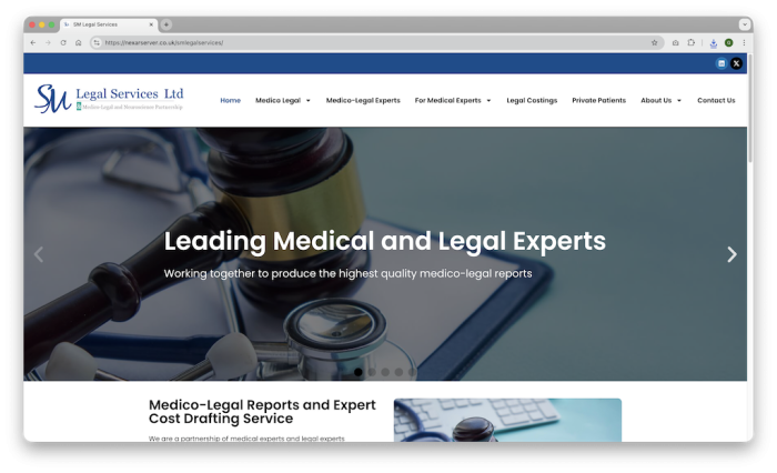 SM Legal Services professional website